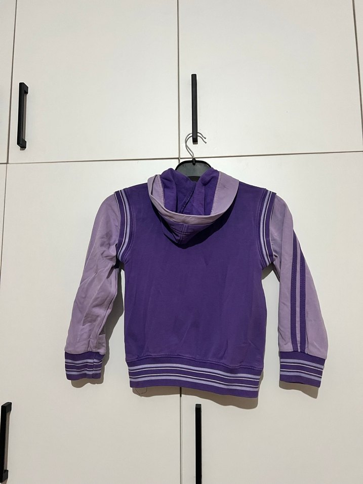 Kız Çocuk Mor Fermuarlı Sweatshirt - Görsel 2