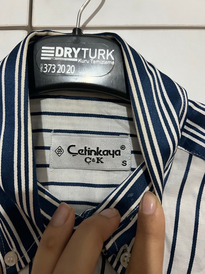 Gri Çizgili Erkek Uzun Kollu Gömlek - Görsel 2