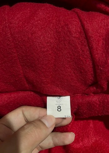 Kırmızı Fermuarlı kız çocupu Kış Montu - Görsel 3