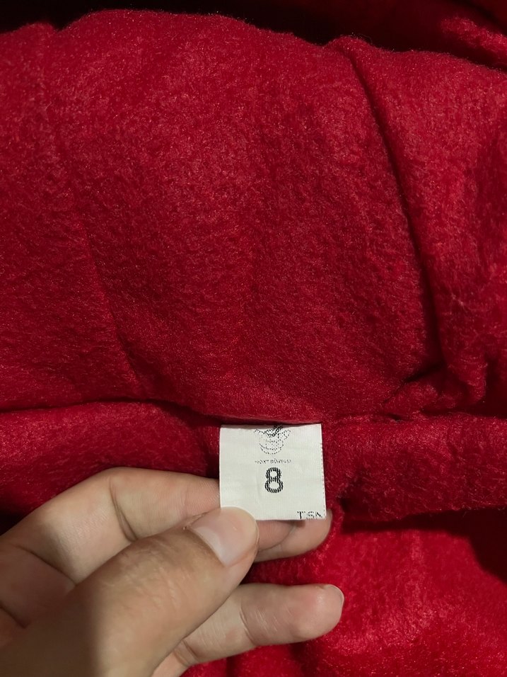 Kırmızı Fermuarlı kız çocupu Kış Montu - Görsel 3