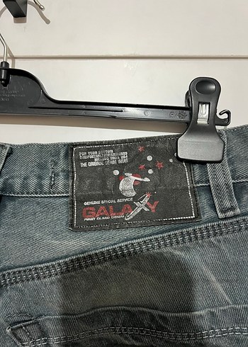 Gri Bol Kesim Kemerli Erkek Kot Pantolon - Görsel 3