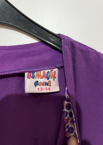 Kız Çocuk Mor Fırfırlı Bohem Elbise - Görsel 3