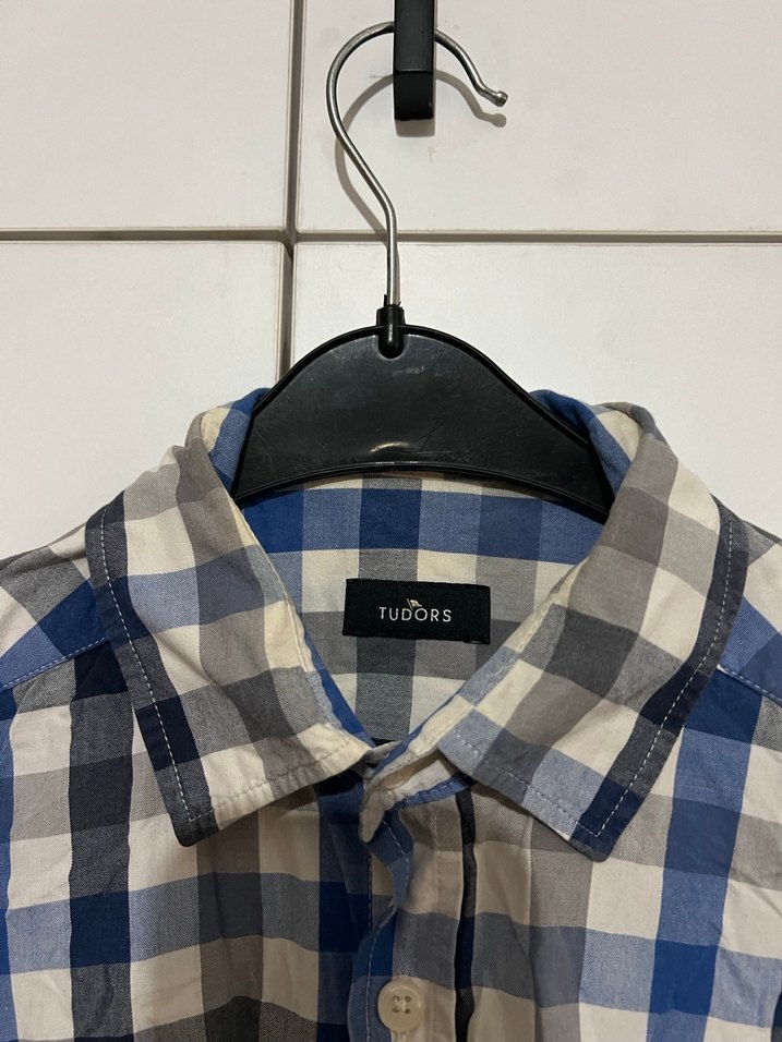 Gri Ekose Desenli Uzun Kollu Erkek Gömlek - Görsel 3