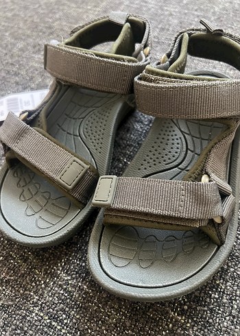 30 Beden haki Renk Gri Erkek Spor Outdoor Sandalet