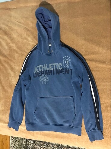 Mavi Kapşonlu Sweatshirt