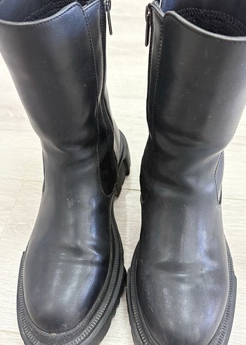 Kadın Siyah Deri bot nine west yeni gibi - Görsel 2