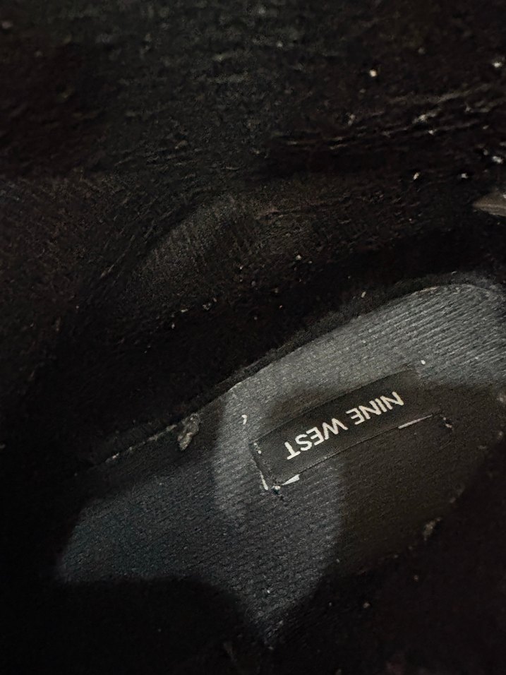 Kadın Siyah Deri bot nine west yeni gibi - Görsel 4