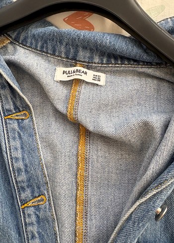 Düğmeli Mavi Denim Kadın Şort Tulum - Görsel 3