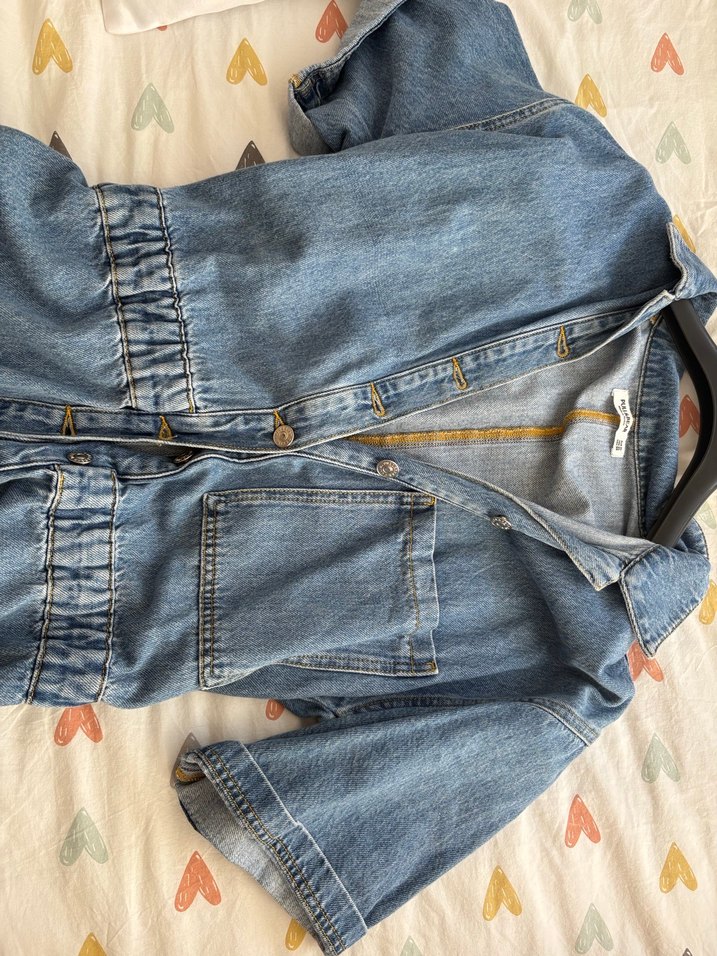 Düğmeli Mavi Denim Kadın Şort Tulum - Görsel 2