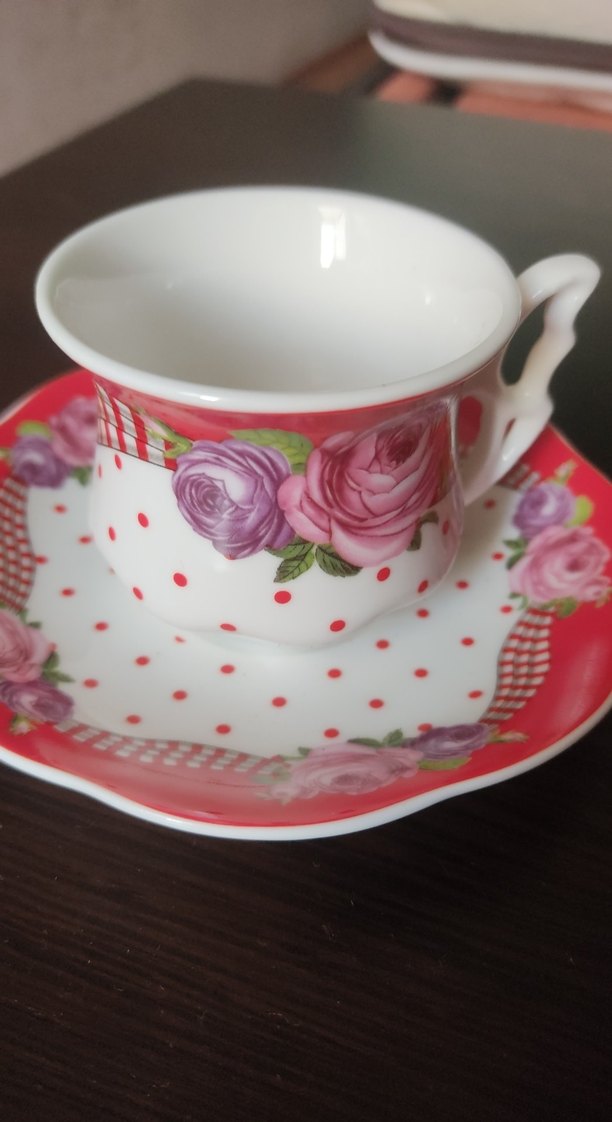 Modernic Pembe Kalp Şekilli Kahve Fincan Takımı - Görsel 2