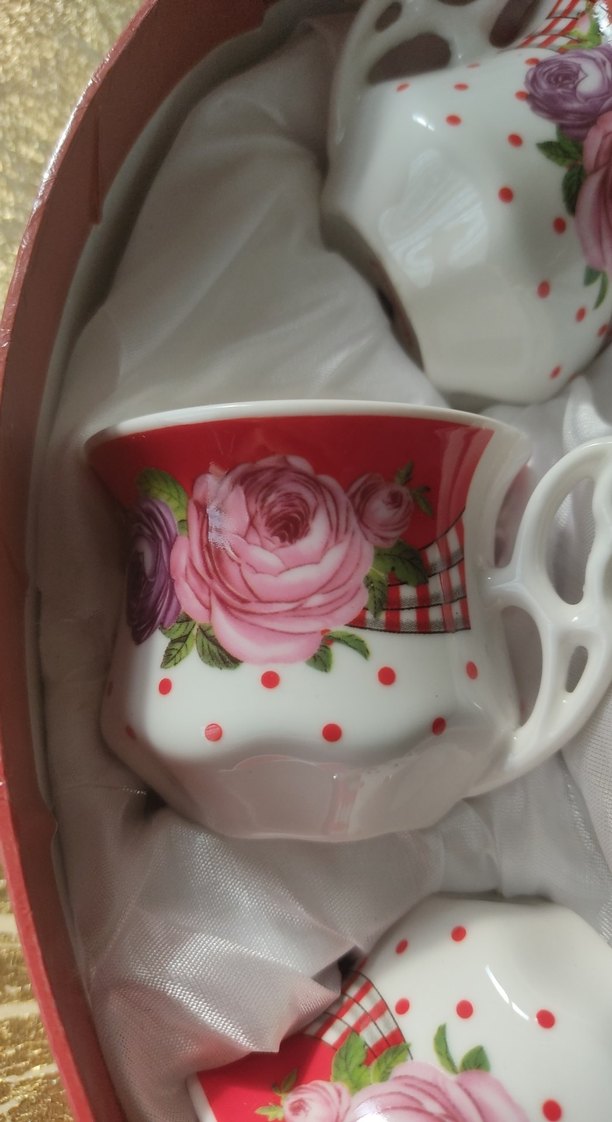 Modernic Pembe Kalp Şekilli Kahve Fincan Takımı - Görsel 4