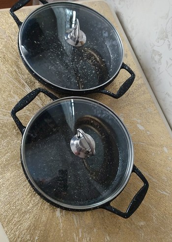 Siyah Granit Görünümlü Tencere Seti - Görsel 2