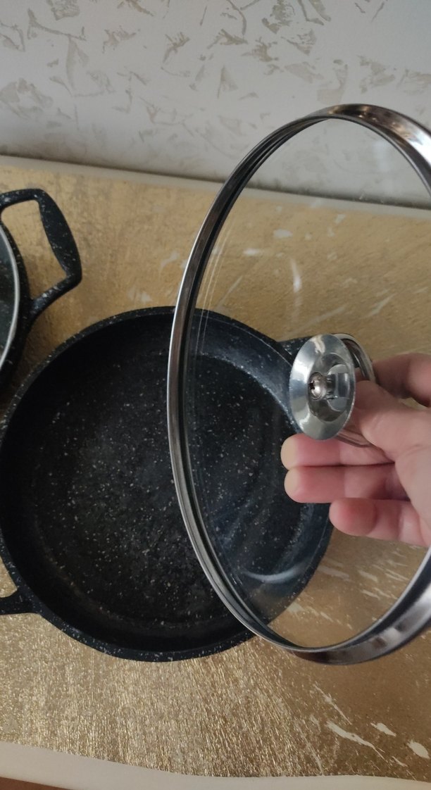 Siyah Granit Görünümlü Tencere Seti - Görsel 3