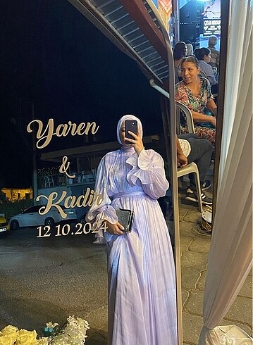 Lila şık abiye