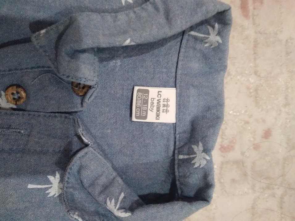 Düğmeli Erkek Bebek Kot Body - Görsel 2