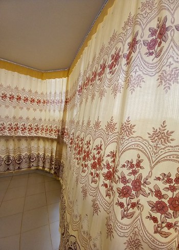 Bej Nakışlı Perde - Görsel 2