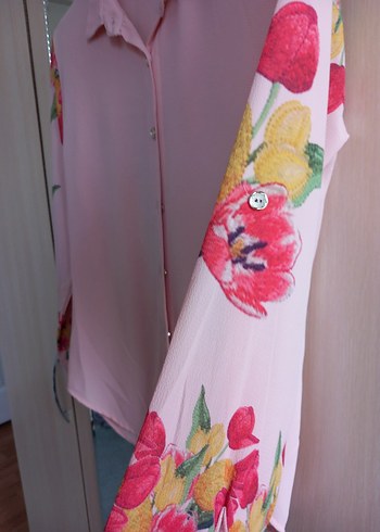 Pembe Bohem Uzun Kollu Gömlek - Görsel 5