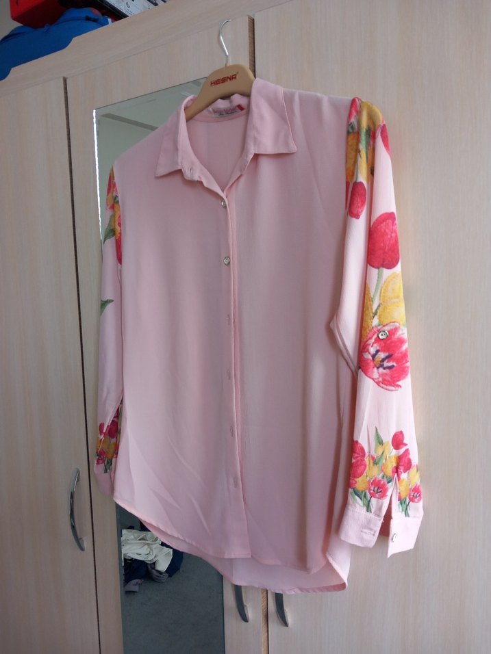 Pembe Bohem Uzun Kollu Gömlek - Görsel 4