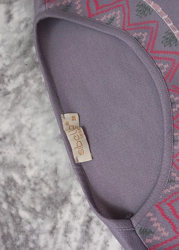 Diger Bohem Nakışlı Uzun Gri Elbise - Görsel 3