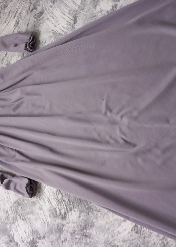 Diger Bohem Nakışlı Uzun Gri Elbise - Görsel 6