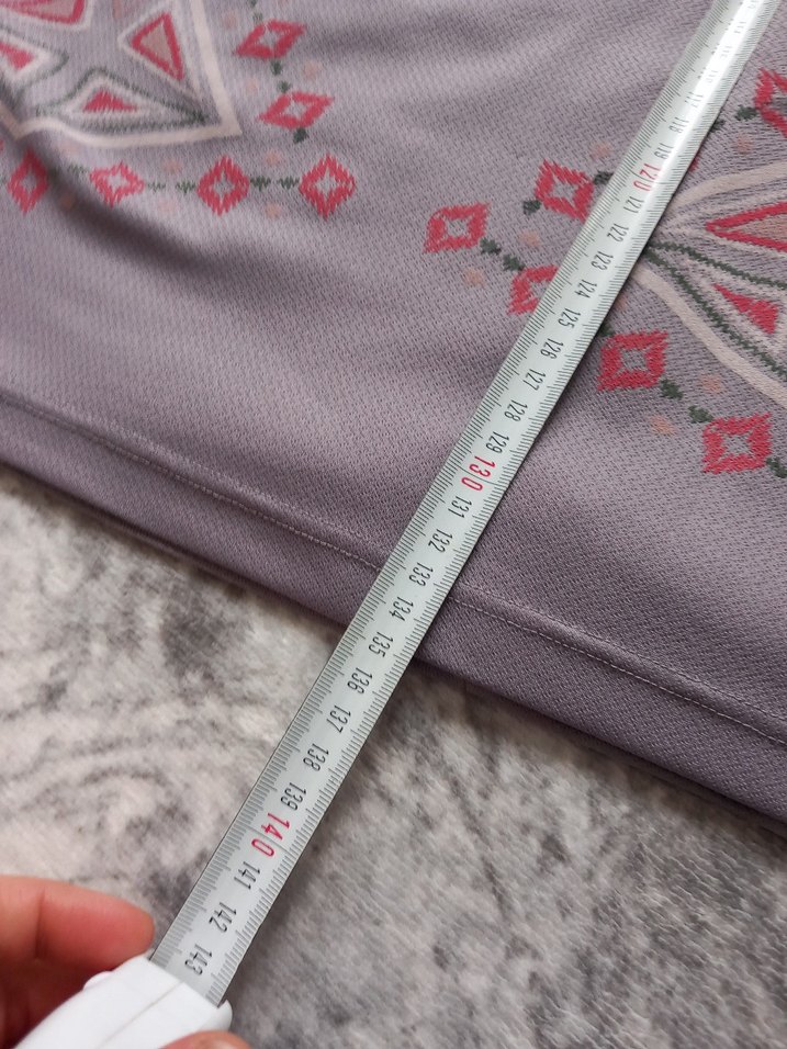 Diger Bohem Nakışlı Uzun Gri Elbise - Görsel 2