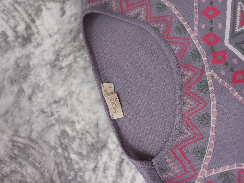 Diger Bohem Nakışlı Uzun Gri Elbise - Görsel 3