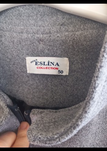 Kadın Gri Uzun Düğmeli Kaban - Görsel 3