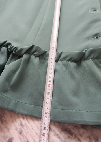 Düğmeli Turkuaz Uzun Elbise - Görsel 5