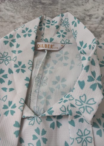 Düğmeli Turkuaz Uzun Elbise - Görsel 9