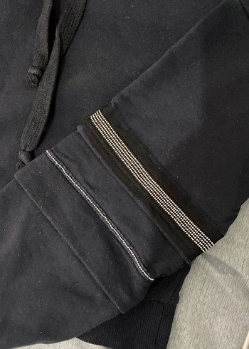 Lacivert Kapüşonlu Fermuarlı Kadın Sweatshirt - Görsel 2