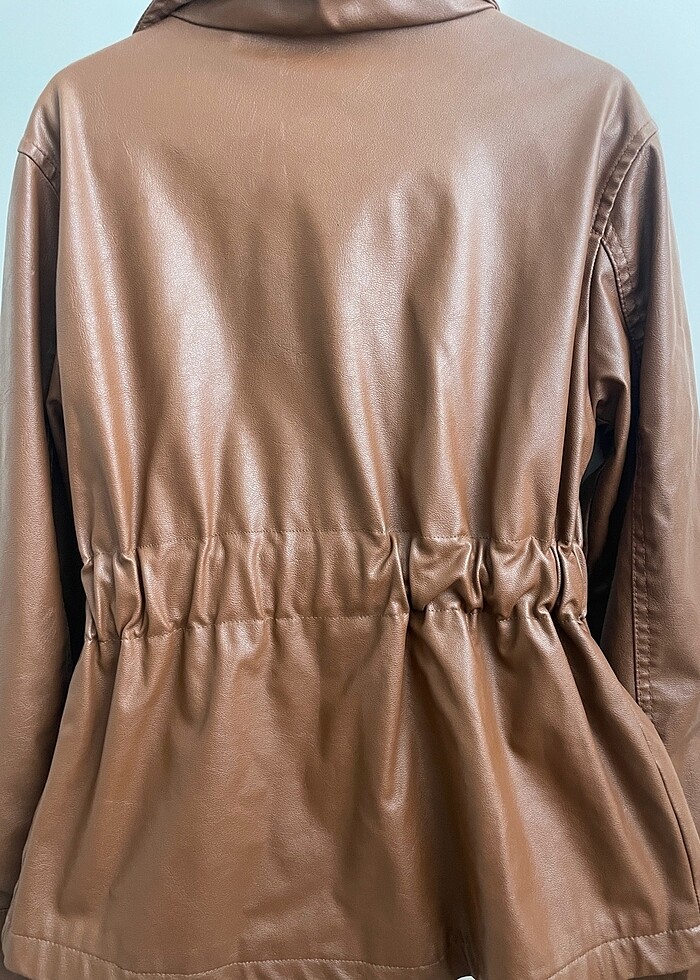 Popüler belden oturtmalı deri ceket - Görsel 4