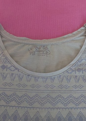 Yesil geometrik desenli Bohem Tişört - Görsel 2