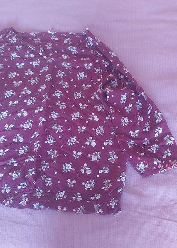 Bordo Uzun Kollu Bluz - Görsel 2