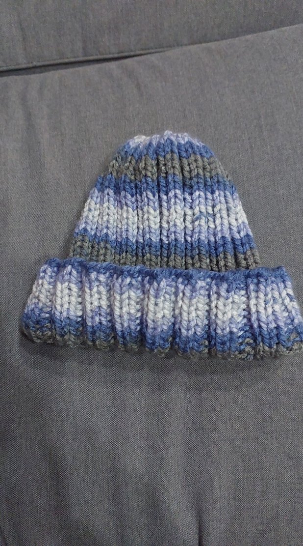 Gri Ebruli Örgü Unisex Bere - Görsel 2