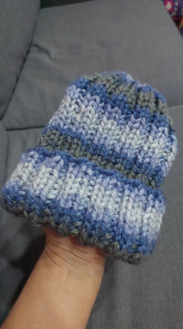 Gri Ebruli Örgü Unisex Bere - Görsel 3