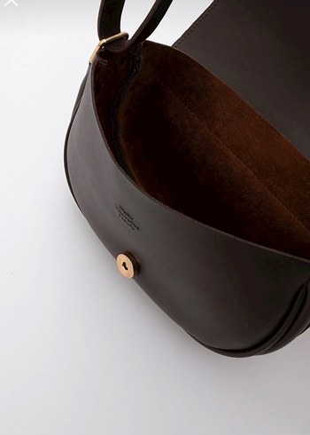 Kahveregi Deri Tokalı Kadın Çanta - Görsel 4