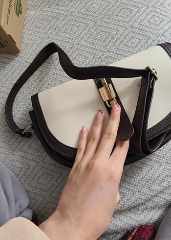 Kahveregi Deri Tokalı Kadın Çanta - Görsel 5