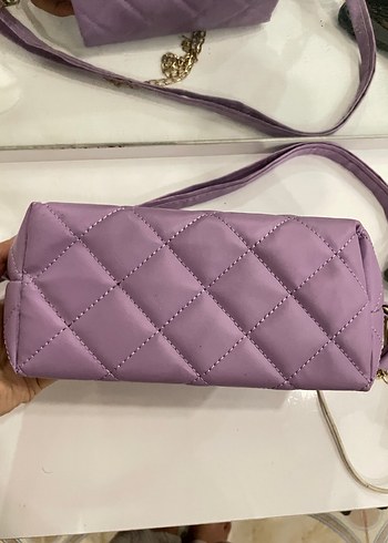 Lila omuz çantası - Görsel 3