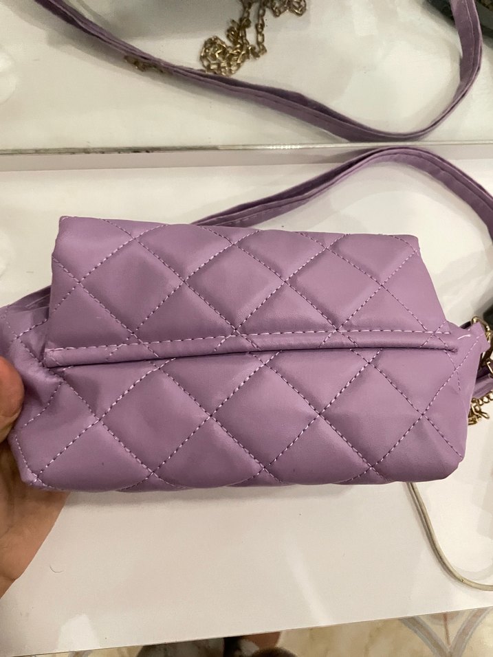 Lila omuz çantası - Görsel 4