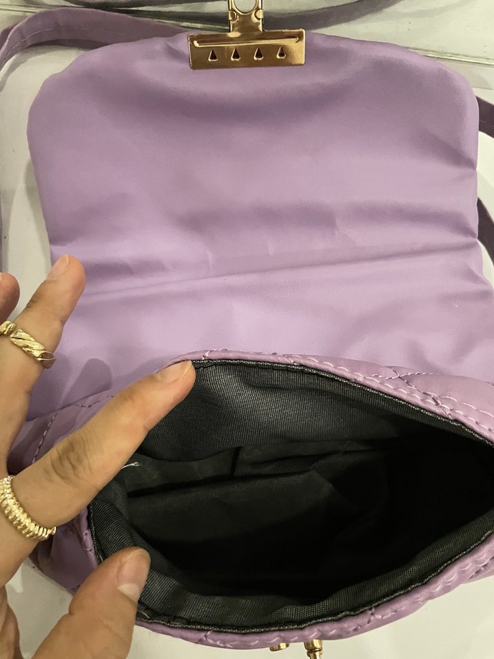 Lila omuz çantası - Görsel 2