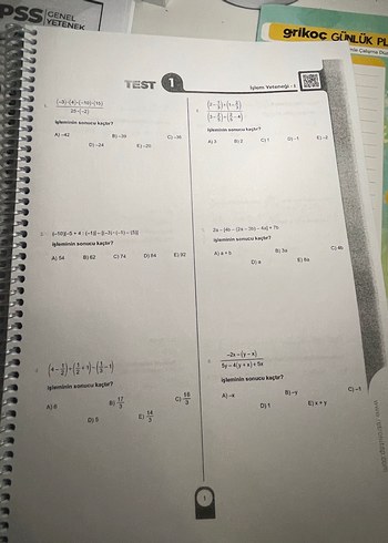 Beden Renk Kpss matematik soru bankası konu anlatımı
