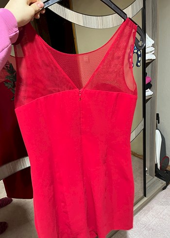 Dantel Detaylı İşlemeli Mini Elbise - Görsel 2