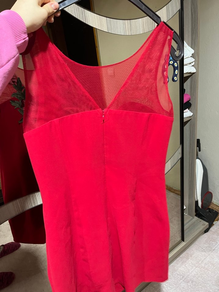 Dantel Detaylı İşlemeli Mini Elbise - Görsel 2