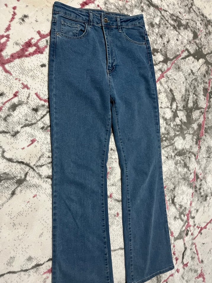 Kadın Mavi Denim Kot Pantolon - Görsel 2