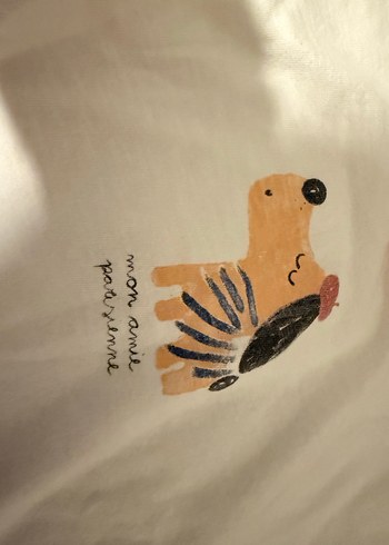 Kız Çocuk Beyaz Baskılı Kısa Kollu Tişört Zara - Görsel 3