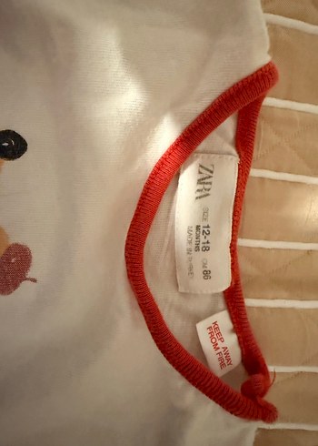 Kız Çocuk Beyaz Baskılı Kısa Kollu Tişört Zara - Görsel 2