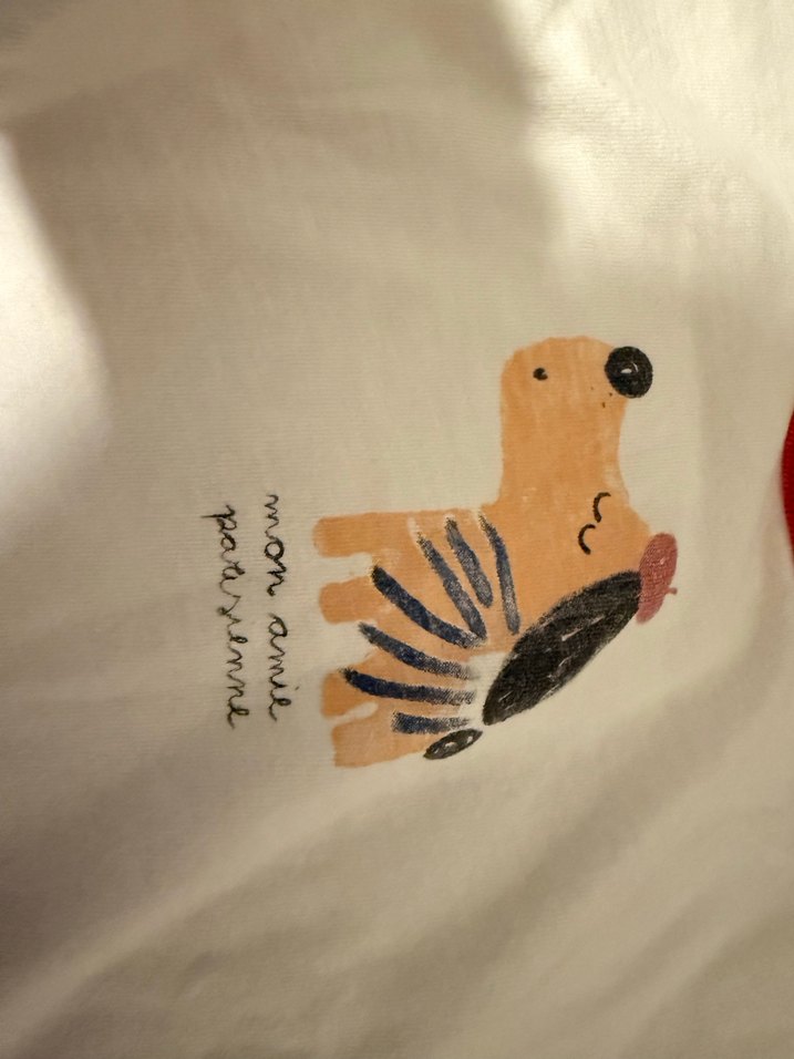 Kız Çocuk Beyaz Baskılı Kısa Kollu Tişört Zara - Görsel 3