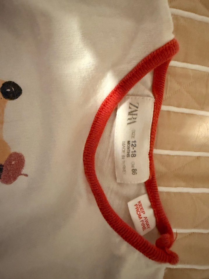 Kız Çocuk Beyaz Baskılı Kısa Kollu Tişört Zara - Görsel 2