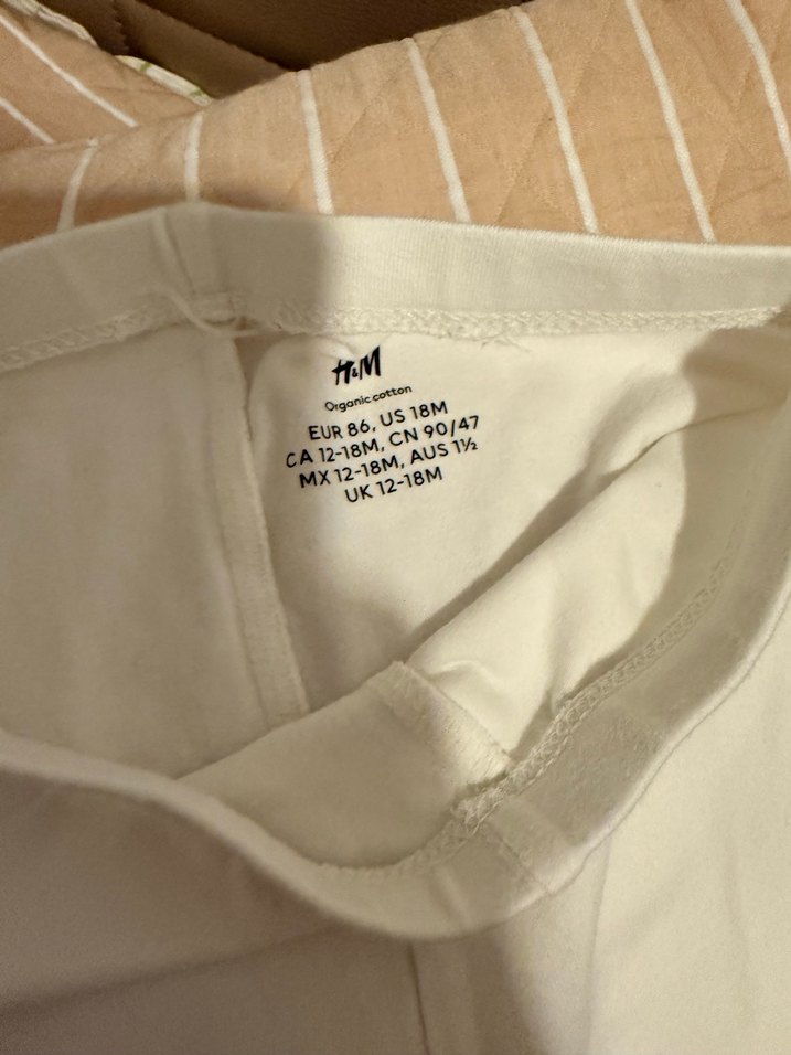 Kız Çocuk Beyaz Pamuklu Tayt H&M - Görsel 3