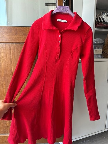 Zara kırmızı elbise